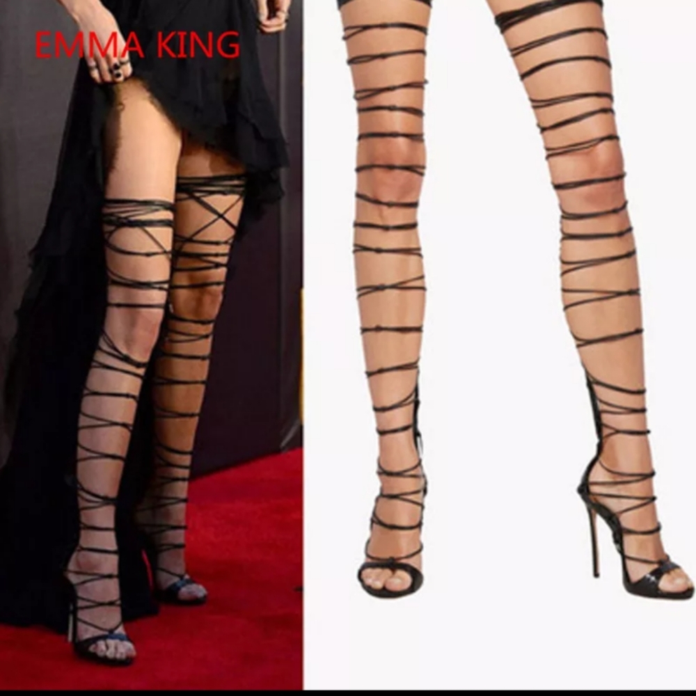 Head turning strappy boots by Emma King